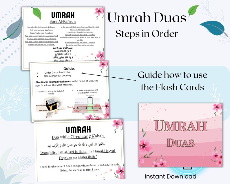 How To Perform Umrah Step By Step Instruction Dua Cards Printable How To Perform Umrah Step By Step Instruction Dua Cards Printable