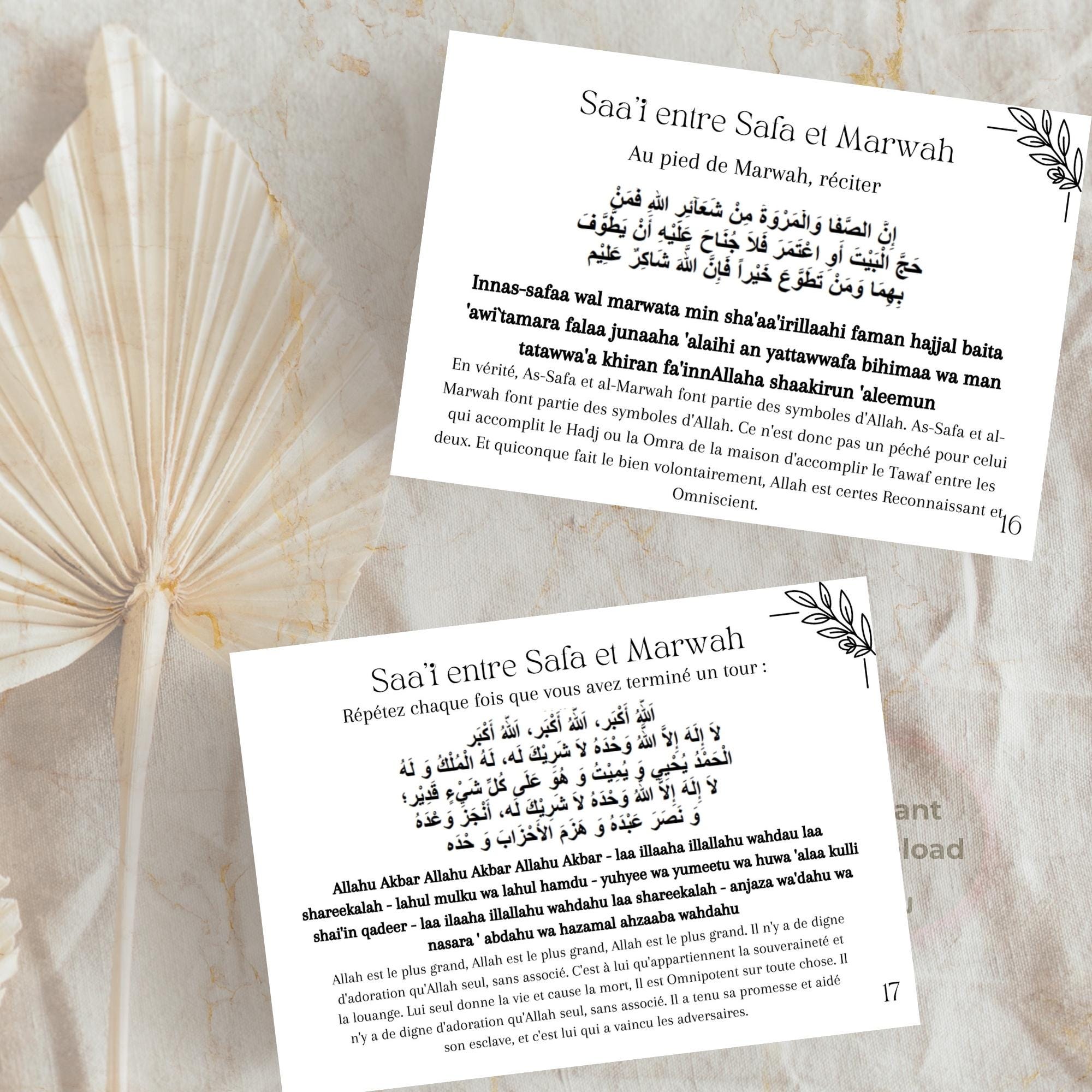 Hajj Guide.pdf French Hajj Guide Flash Cards: Islamic Pilgrim Prayers (PDF) - Etsy