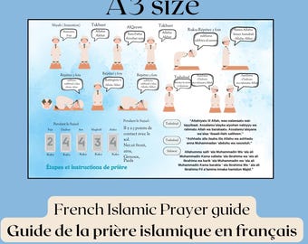 Guía de oración islámica en francés: Pasos del Salah para niños y adultos (descarga digital)