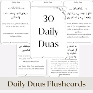 Supplication islamique Dua Resources carte de prière imprimable ressource pour l'enseignement à domicile musulman Supplication quotidienne carte de prière islamique imprimable pdf