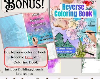 Libere a su artista Libro de colorear inverso para adultos para aliviar el estrés y terapia artística Libro de trabajo para la ansiedad bocetos inversos Hojas de dibujo para aprender a hacerlo usted mismo