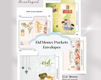 Sobres florales para dinero para Eid Mubarak: Sobres de regalo imprimibles (descarga digital)