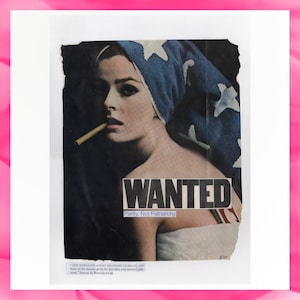 Collage hecho a mano / Arte de protesta / Decoración de pared feminista / Arte reciclado / Impresión de arte mate físico / Arte feminista / Arte de resistencia