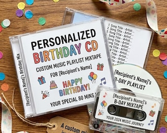 Personlig födelsedagspresent på CD – Anpassad mixtape för musikspellista