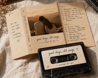 Personalized Cassette Mixtape: Custom Playlist, Retro Gift