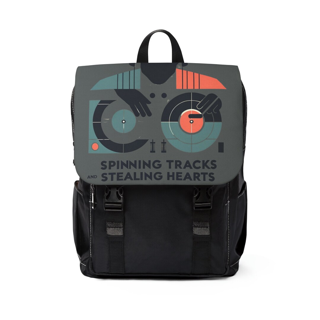 Djthemed Rave Backpack Cool & Cute, Unisex Laptop Travel Bag for Djs