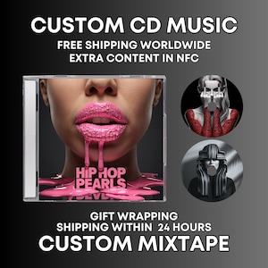 CD de música personalizado, lista de reproducción de música personalizada, mixtape de CD personalizado, regalo de álbum de música único, servicio de grabación de CD personalizado, regalos de música personalizados