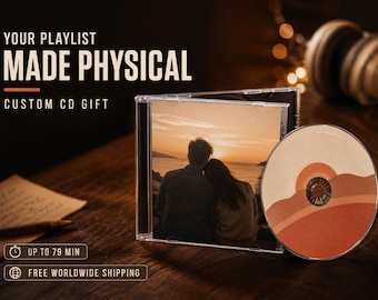 Physical Playlist Gift – Custom CD Mixtape with Personalized Photo Cover