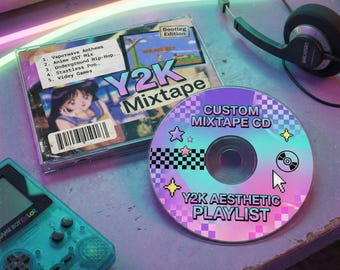 Retro 90-tals anpassad mixtape-CD | Y2K estetisk spellista