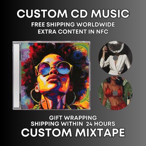 CD de Mixtape Personalizado – Música Gravada Personalizada | Presente de Mixtape | Disco Compacto com Suas Músicas
