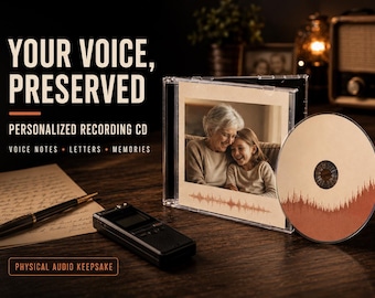 Custom Voice Recording CD – Personalized Audio Letter Gift, Memorial Voice Keepsake for Family