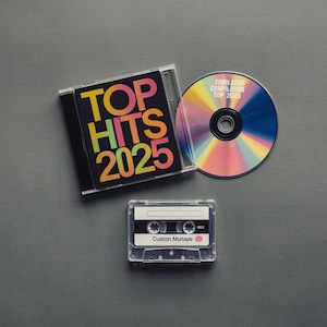 Mixtape CD personnalisée avec vos photos et votre liste de chansons - Cadeau musique unique pour les voyages en voiture, les amateurs de concerts et les occasions spéciales