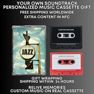 Jazz Cassette Tape Gift with Smooth Jazz and Soul Music, Unique Audio Cassette for Jazz Lovers, Retro Jazz Album Collectible Present