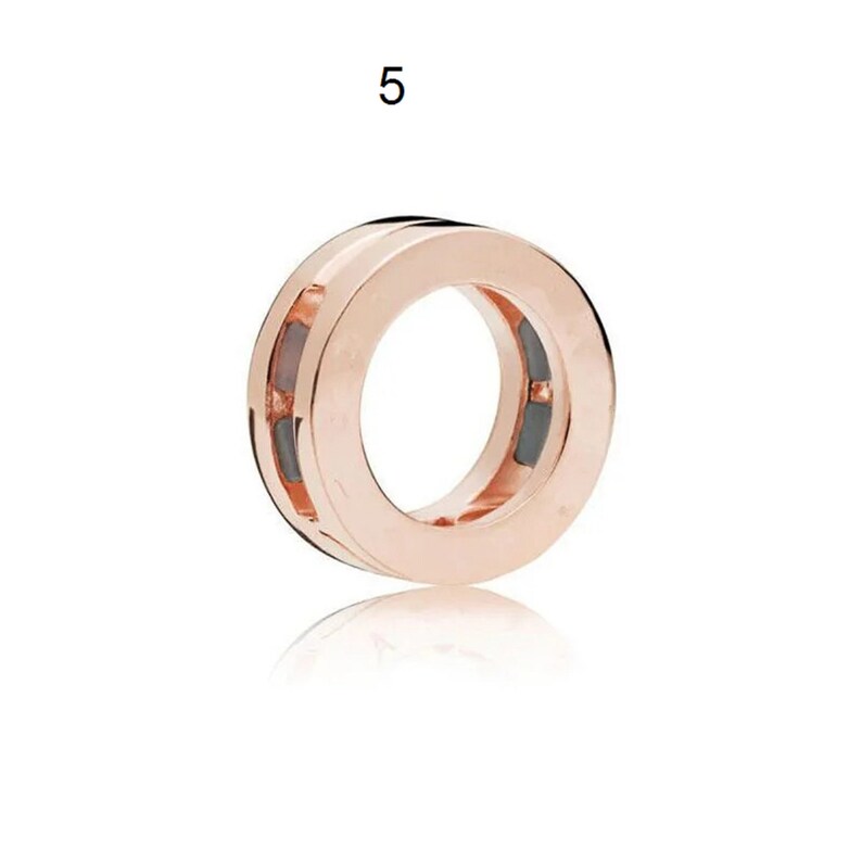 Pandora Charms, Reflexion Charms Rose Gold Charm Weiß Zirkonia Clips Perlen passen Original Anhänger Reflections Armband DIY Frauen Schmuck Geschenk 5