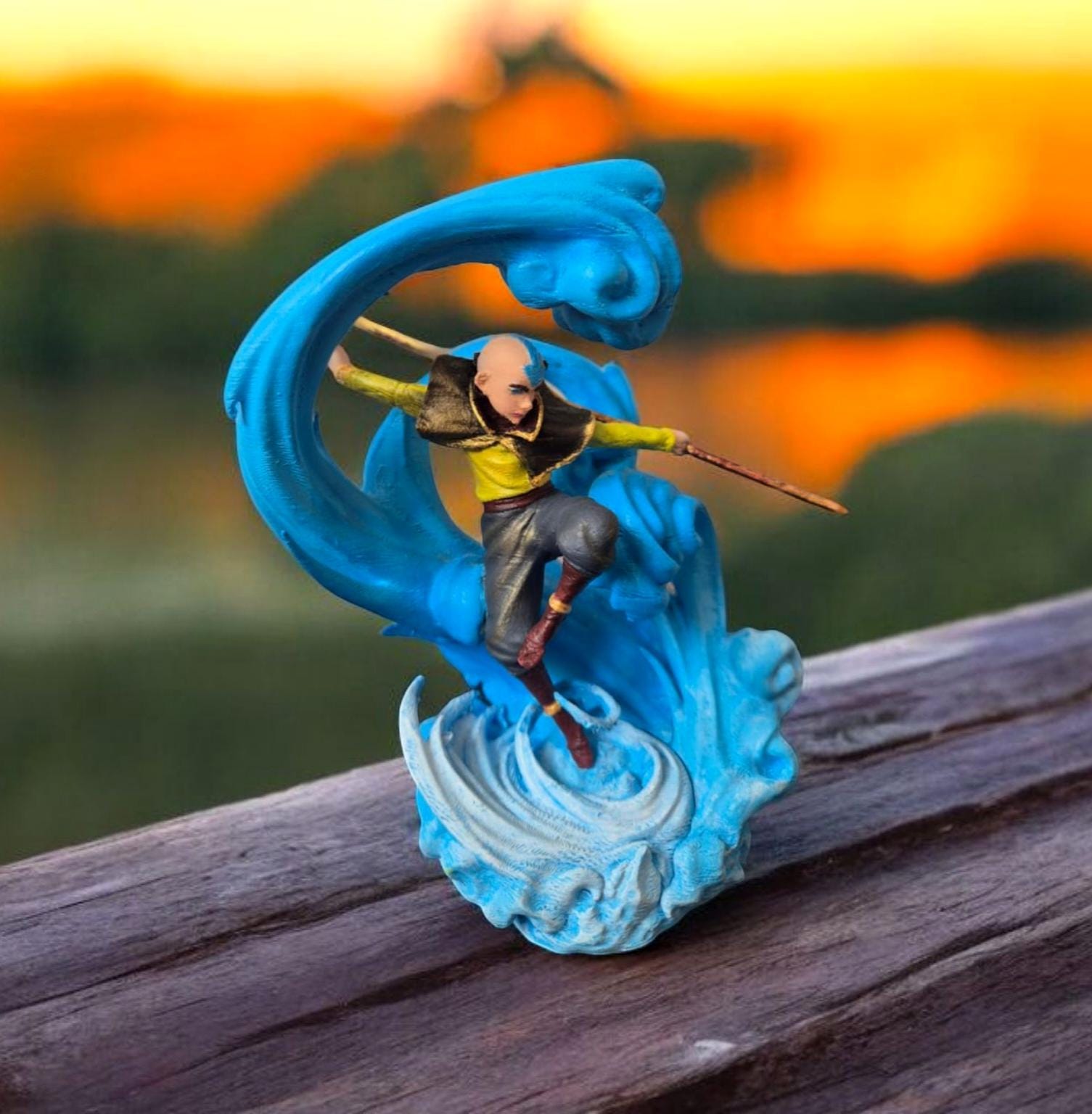 Aang Figure - Avatar Aang Handmade Statue, Collectible Figure" 16cm