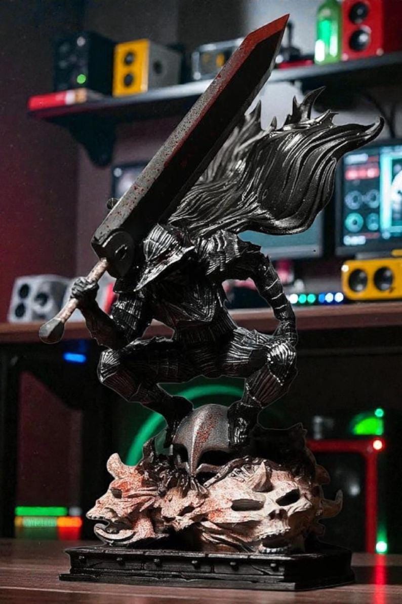 Figura de Guts de Berserk – Espadachín negro coleccionable hecho a mano imagen 13