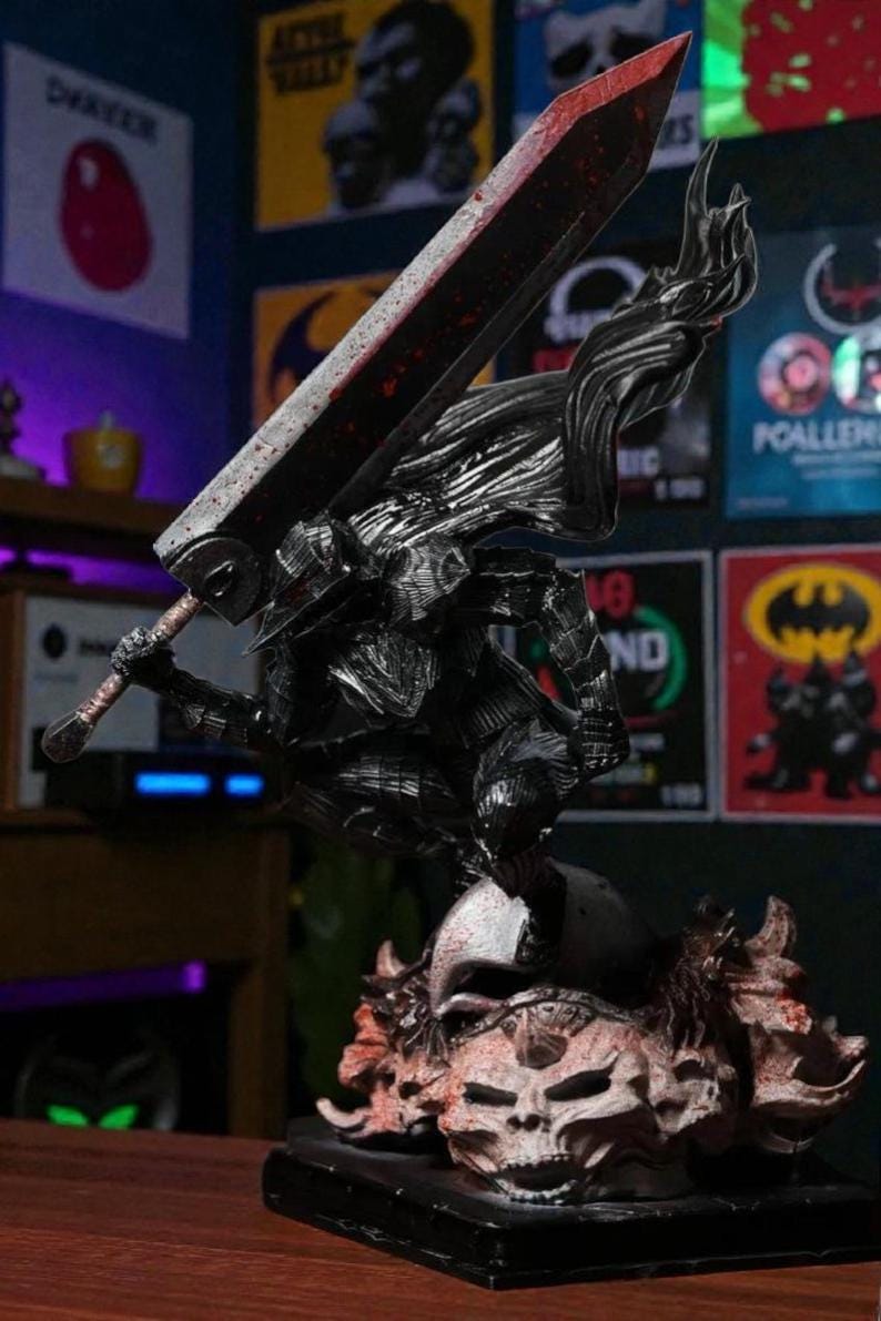 Figura de Guts de Berserk – Espadachín negro coleccionable hecho a mano imagen 12