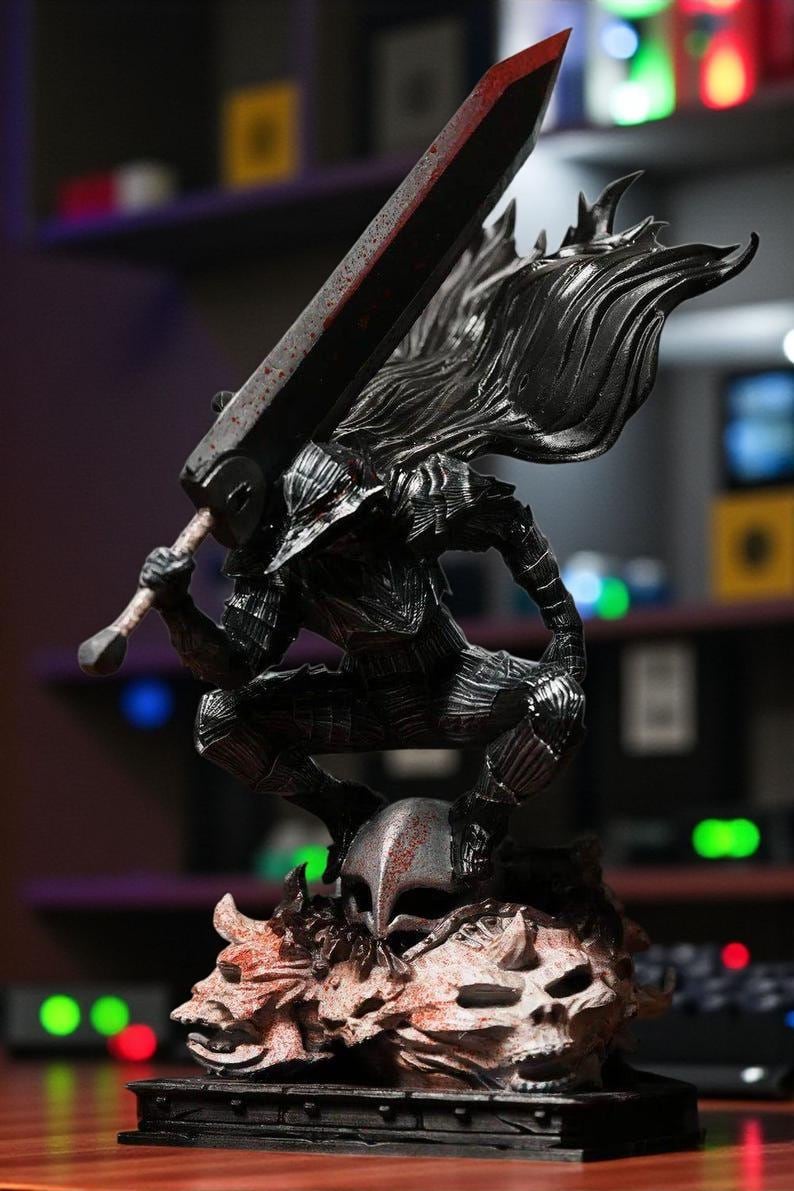 Figura de Guts de Berserk – Espadachín negro coleccionable hecho a mano imagen 11