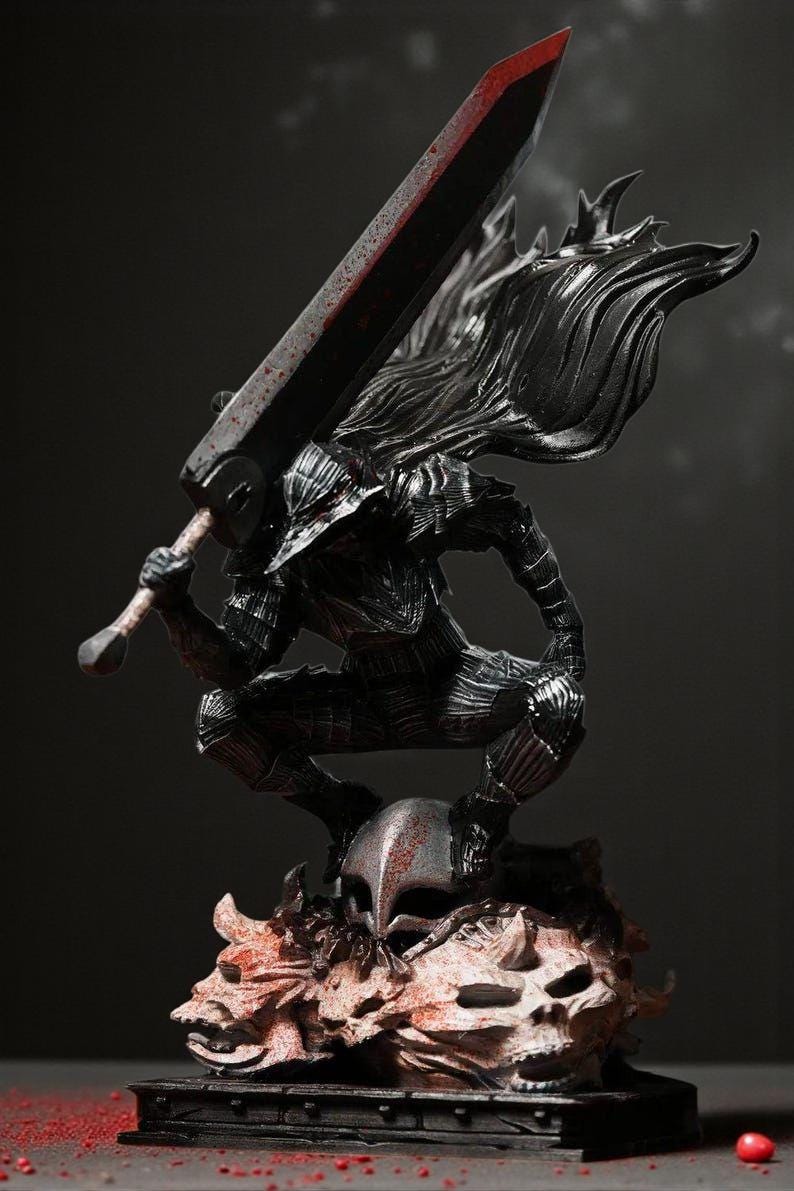 Figura de Guts de Berserk – Espadachín negro coleccionable hecho a mano imagen 5