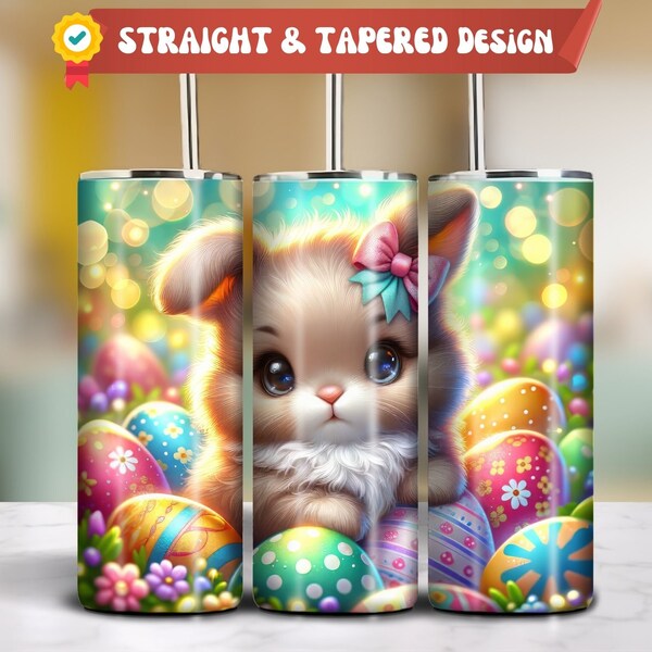 Bunny Tumbler Wrap Easter Bunny Tumbler Wrap png, 20 oz Tumbler Wrap, Kids Easter Eggs Tumbler, Sublimation Designs, Childrens Easter Gifts