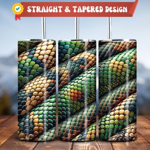 Snake Tumbler Wrap, Snake Tumbler PNG, 20oz Tumbler Wrap Gift for Snake Lovers, Sublimation Tumbler Straight, Snake Skin Texture Design