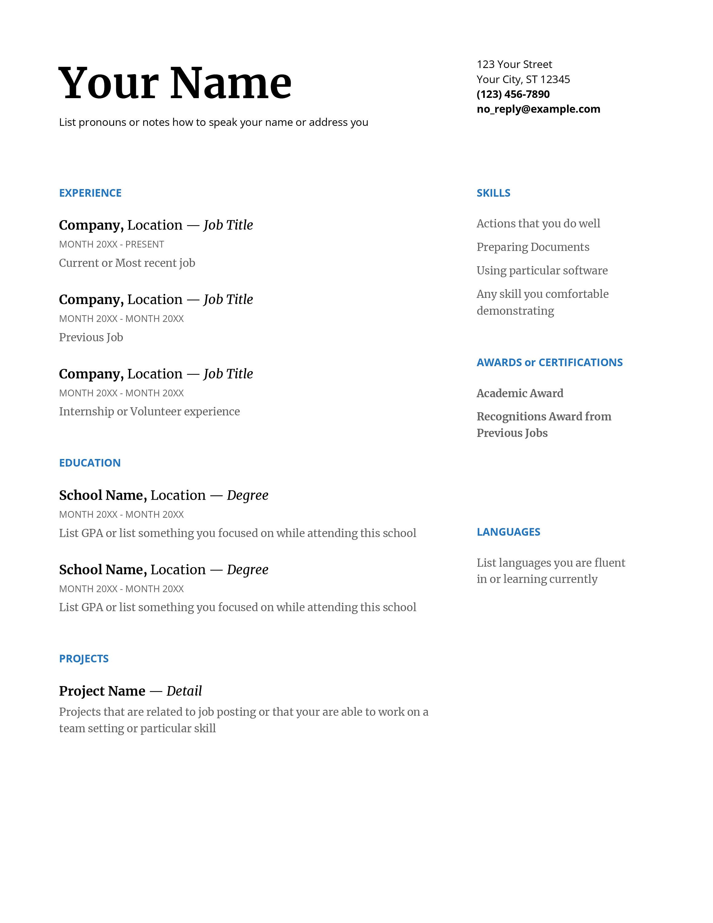 Simple Resume 2024 With Notes Etsy