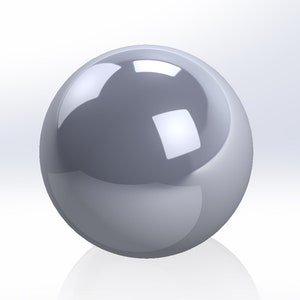 May include: A shiny, silver-coloured sphere with a smooth, reflective surface.