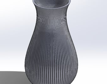 vase with round profile with straight lines