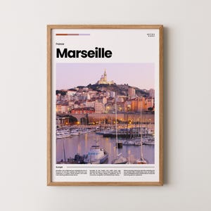Affiche Marseille, Poster Marseille, Impression Marseille, Photo d'art Marseille, Affiche France, Cadeau affiche de voyage
