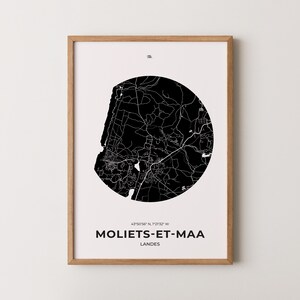 Affiche Moliets, Poster Moliets, Impression Moliets, Affiche de Moliets, Carte Moliets, Affiche Landes, Poster Landes, Cadeau Moliets