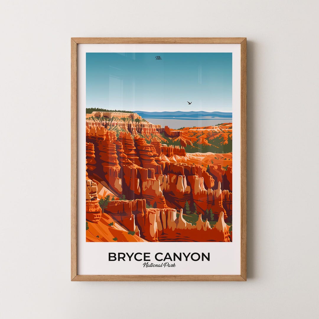 BRYCE CANYON National Park Poster, Bryce Canyon Travel Poster, Bryce ...