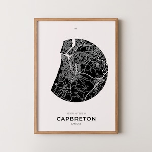 Póster Capbreton, Póster Capbreton, Impresión Capbreton, Fotografía de arte Capbreton, Póster Landes, Carte de Capbreton, Cadeau Capbreton