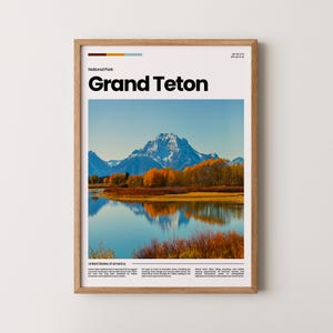 Grand Teton Poster, Grand Teton Print, Grand Teton Photo, Grand Teton Art, National Park Poster, National Park Print, Travel Poster Gift