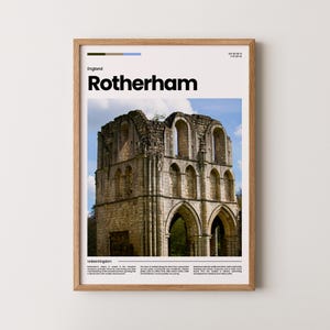 Rotherham Poster, Rotherham Print, Rotherham Photo, Rotherham Art, England Poster, England Print, Travel Poster Gift