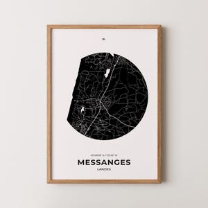 Affiche Messanges, Poster Messanges, Impression Messanges, Carte Messanges, Affiche Landes, Poster Landes, Cadeau Messanges