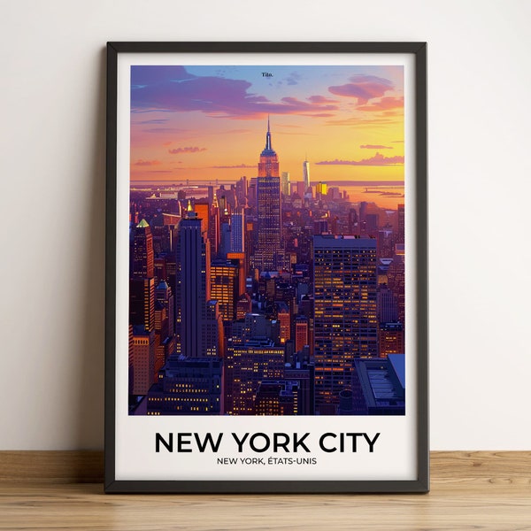 Affiche de NEW YORK · Affiche de voyage New York · Impression d'art New York · Poster New York · New York, USA · Cadeau personnalisable