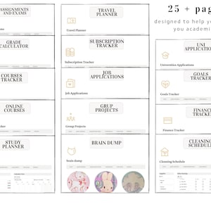 Szablon planera studenckiego Notion, wszechstronny plan akademicki (do pobrania w wersji cyfrowej) zdjęcie 3