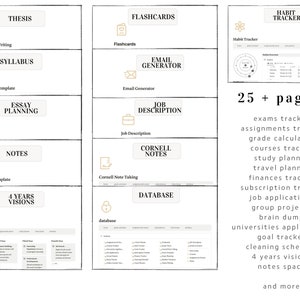 Notion Academic Template, Ultimate Student Planner, College Student All ...