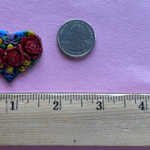 COE 90 Mixed Flowers in a Heart / 1 Large Piece of Mixed Flowers / Freeze and Fuse / Bullseye Glass / Frit Art