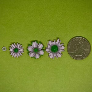 90 COE / Pink and Green Flowers Fused Glass / 4 pieces / Freeze and Fuse / Bullseye Powder Frit/ Layering Mix / Glass Art