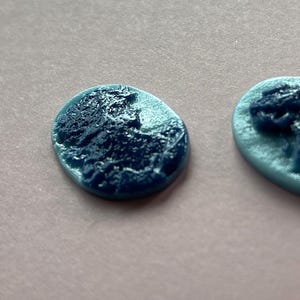 COE 90 Cameo Pair in Blue / 2 items / Freeze and Fuse / Layering Mix / Bullseye Glass / Frit Art