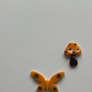 Freeze and Fuse Butterfly and Mushroom / COE 90 / Bullseye Frit / Layering Mix / Glass Art  / Jewelry Making / Fused Glass Supplies