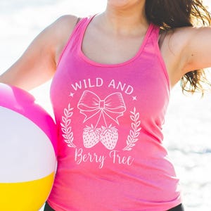 Coquette Strawberry Racerback Tank: Y2K Cottagecore Top
