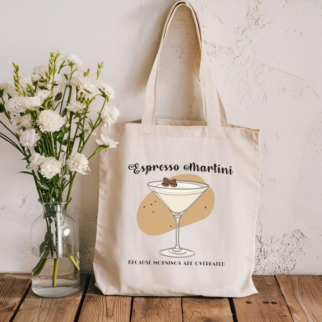 Espresso Martini Cotton Tote Bag, Vintage Cocktail Art - Etsy