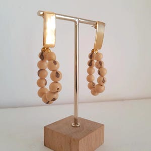 Wood hoop earrings