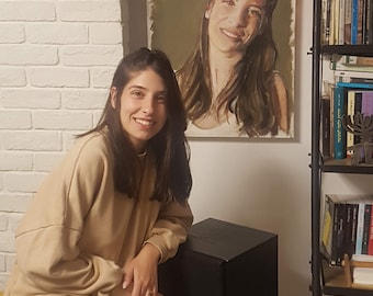 Retrato al óleo personalizado a partir de una foto, pintura al óleo de arte original. Tus seres queridos o tú mismo, recordados para siempre: óleo sobre lienzo, perfecto para Pascua.