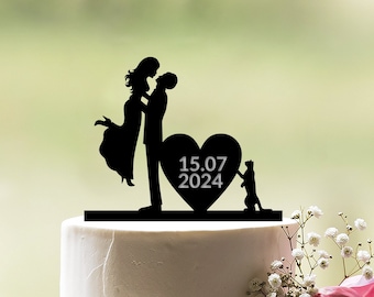 Cat wedding cake topper, Wedding cake topper with cat, Mr and Mrs cake topper with cat, Couple cake topper cats, Wedding cat cake topper,c23