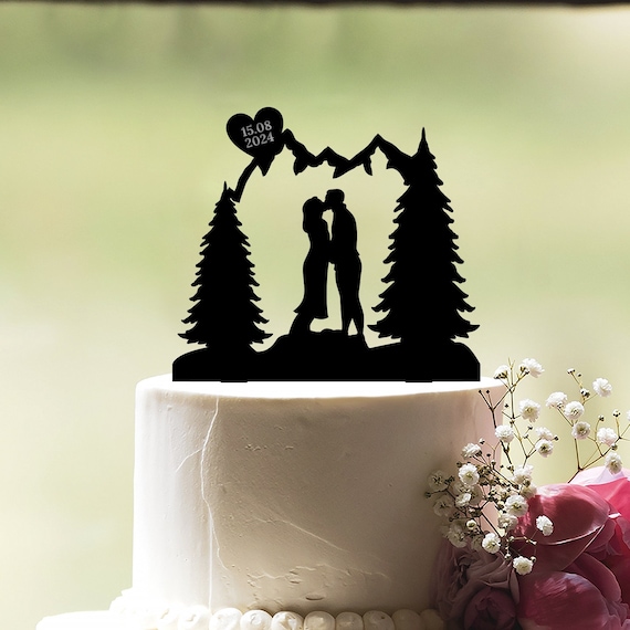 Wooden Mr Mrs Cut Out Cake Topper Weddng Cake Topper Personalsed - View #10