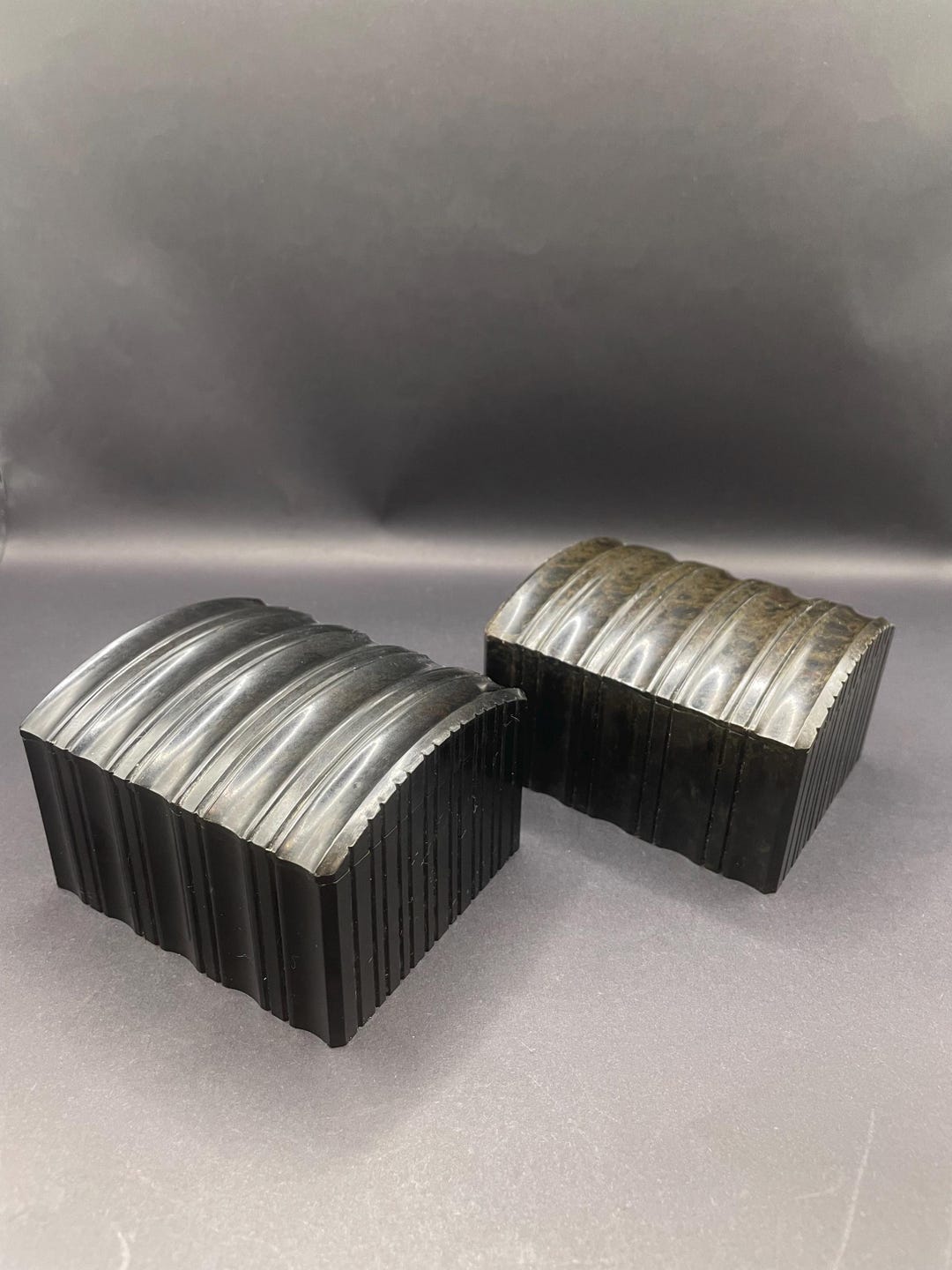 Pair of Art Deco Green Bakelite Boxes - Roche 1940 - A.G.A. Italia ...