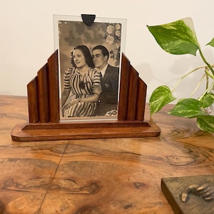 Solid wood photo frame, art deco style